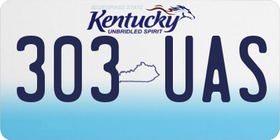 KY license plate 303UAS