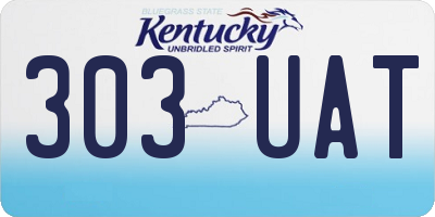 KY license plate 303UAT