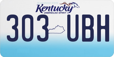 KY license plate 303UBH
