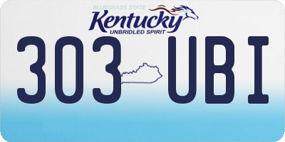KY license plate 303UBI