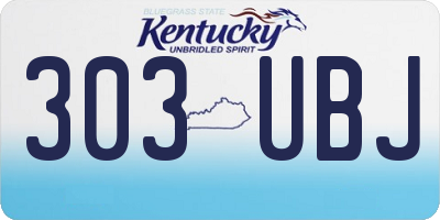 KY license plate 303UBJ