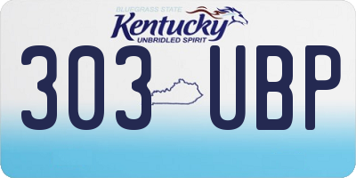 KY license plate 303UBP