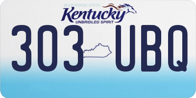KY license plate 303UBQ