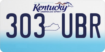 KY license plate 303UBR