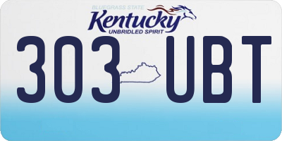 KY license plate 303UBT