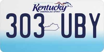 KY license plate 303UBY