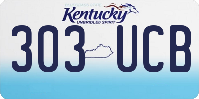 KY license plate 303UCB