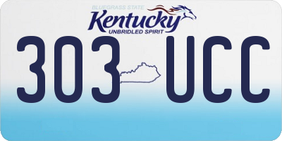 KY license plate 303UCC