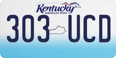 KY license plate 303UCD