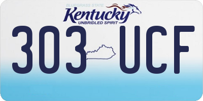 KY license plate 303UCF
