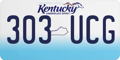 KY license plate 303UCG