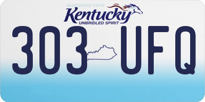 KY license plate 303UFQ