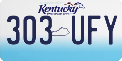 KY license plate 303UFY
