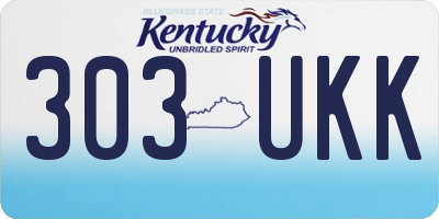 KY license plate 303UKK