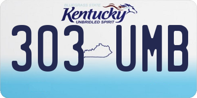 KY license plate 303UMB