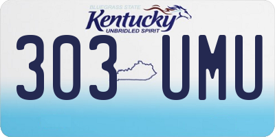 KY license plate 303UMU