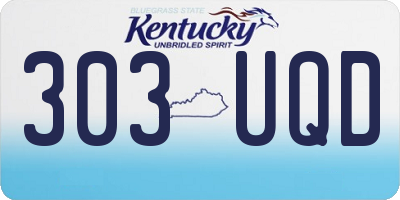 KY license plate 303UQD