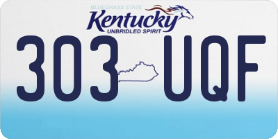 KY license plate 303UQF