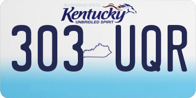 KY license plate 303UQR