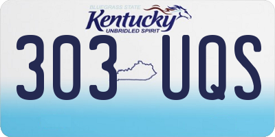 KY license plate 303UQS