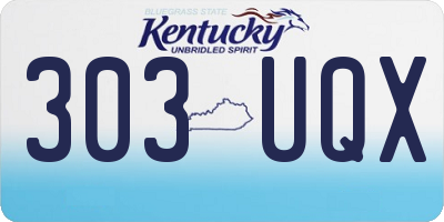 KY license plate 303UQX
