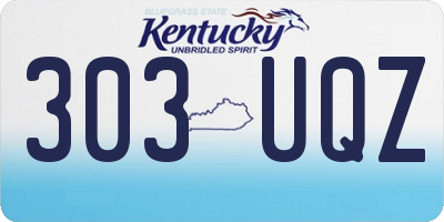 KY license plate 303UQZ