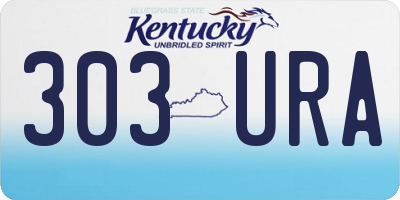 KY license plate 303URA