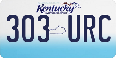 KY license plate 303URC