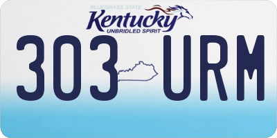 KY license plate 303URM