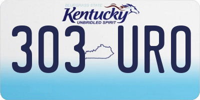 KY license plate 303URO