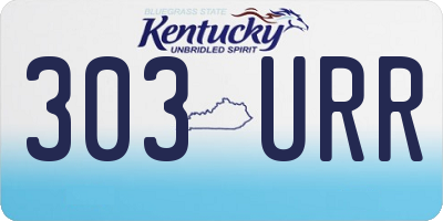 KY license plate 303URR