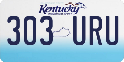 KY license plate 303URU