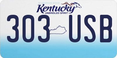 KY license plate 303USB
