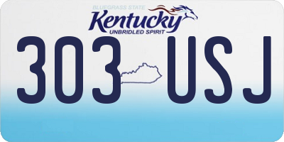 KY license plate 303USJ