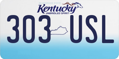 KY license plate 303USL