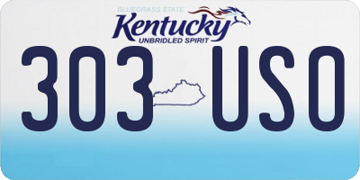 KY license plate 303USO