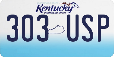 KY license plate 303USP