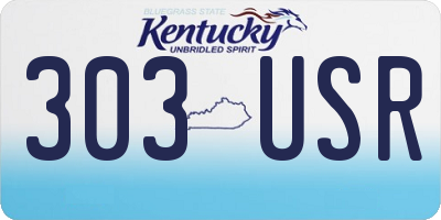 KY license plate 303USR