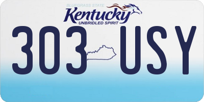 KY license plate 303USY