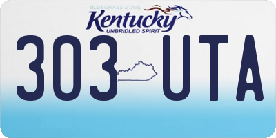 KY license plate 303UTA