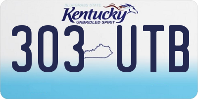 KY license plate 303UTB