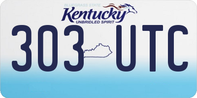 KY license plate 303UTC