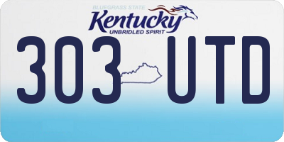 KY license plate 303UTD