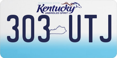 KY license plate 303UTJ