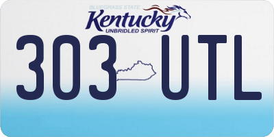 KY license plate 303UTL