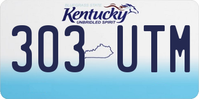 KY license plate 303UTM