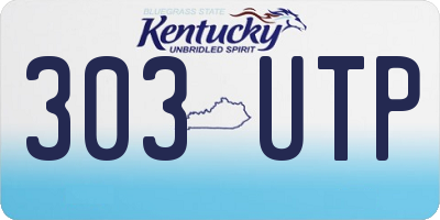 KY license plate 303UTP