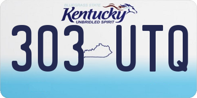 KY license plate 303UTQ