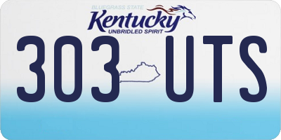 KY license plate 303UTS