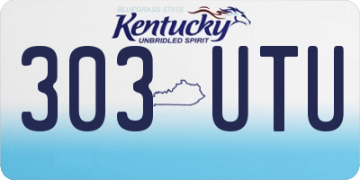 KY license plate 303UTU